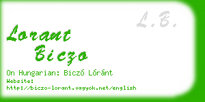lorant biczo business card